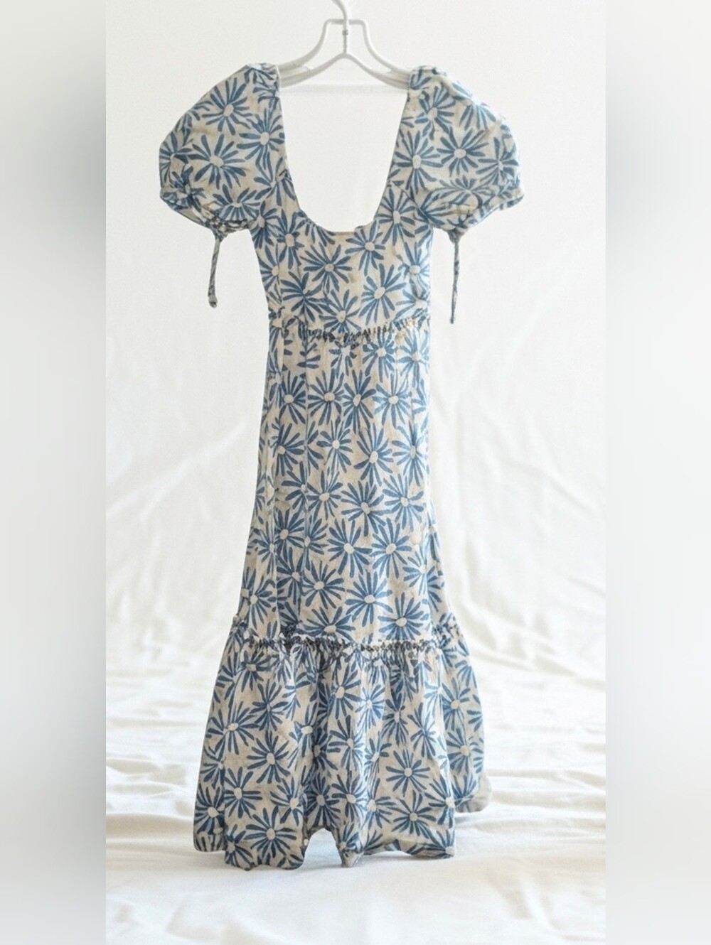 POLO RALPH LAUREN Kai Daisy Floral Linen Midi Dress 0